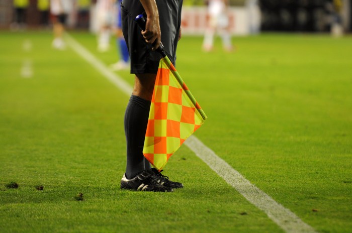 Referee khamis marri al language body do not qatari gestures qatar league match during stars stadium doha commons plus creative